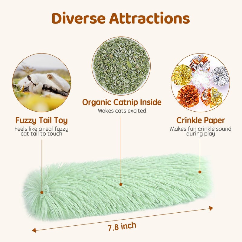 Potaroma Cat Toys Pillows, 3 Pack, Soft and Durable Crinkle Sound with Catnip Inside, Interactive Indoor Kitten Kicker, Promotes Kitty Exercise - Image 2