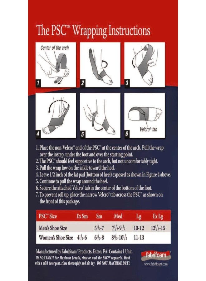 Fabrifoam ضمادة الكاحل Fabrifoam للتحكم في انحناء الكاحل (PSC)، لعلاج التهاب اللفافة الأخمصية، وآلام الكعب، ونتوءات الكعب، والتهاب عظم الساق، للقدم اليمنى، مقاس متوسط - Image 2