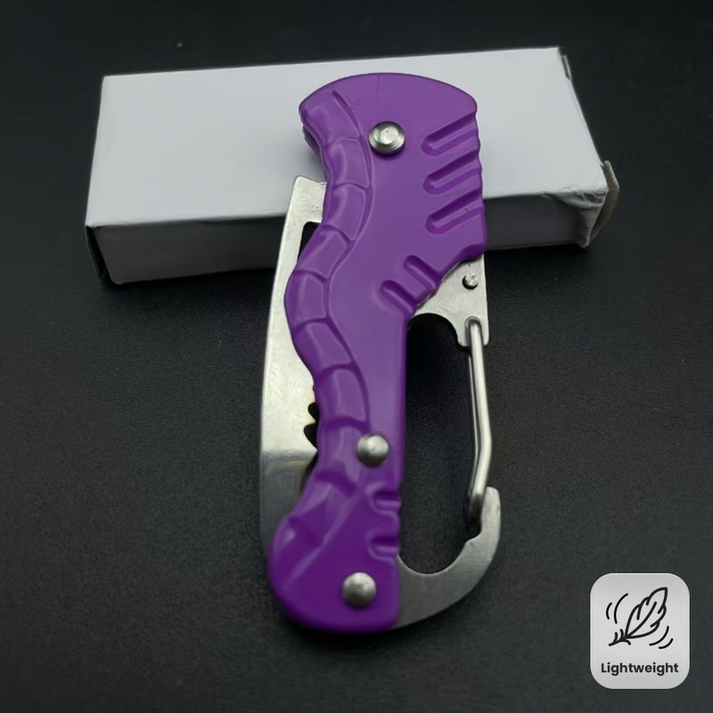 Pink Multi Purpose Serrated Hook Tool for Unboxing Cutting Emergency Rescue - Image 1