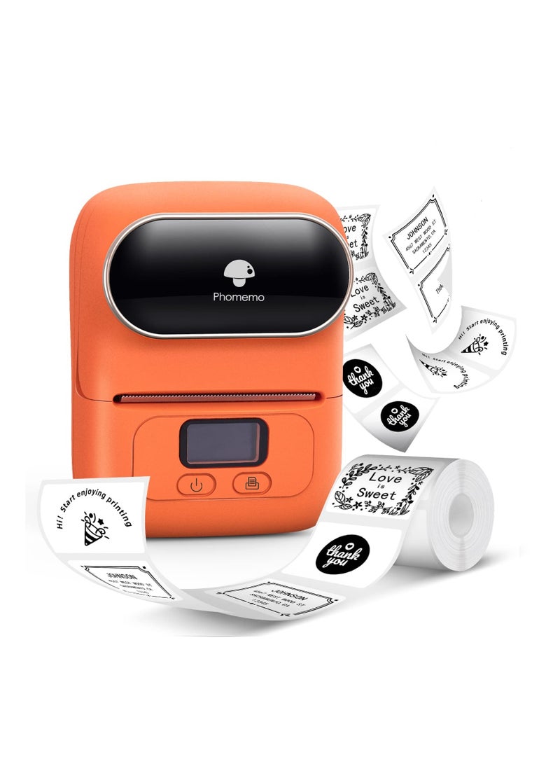 Phomemo-M110 Mini Portable Thermal Bluetooth Label Maker Machine For Business Barcode Labeling Crafters Retailers Or Organizers Compatible With Android - Image 2