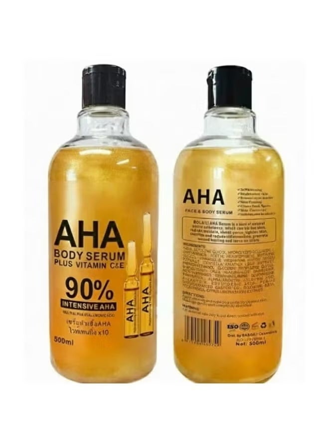 سيروم الوجه والجسم بحمض ألفا هيدروكسي مع فيتامين سي وإي 500 مل