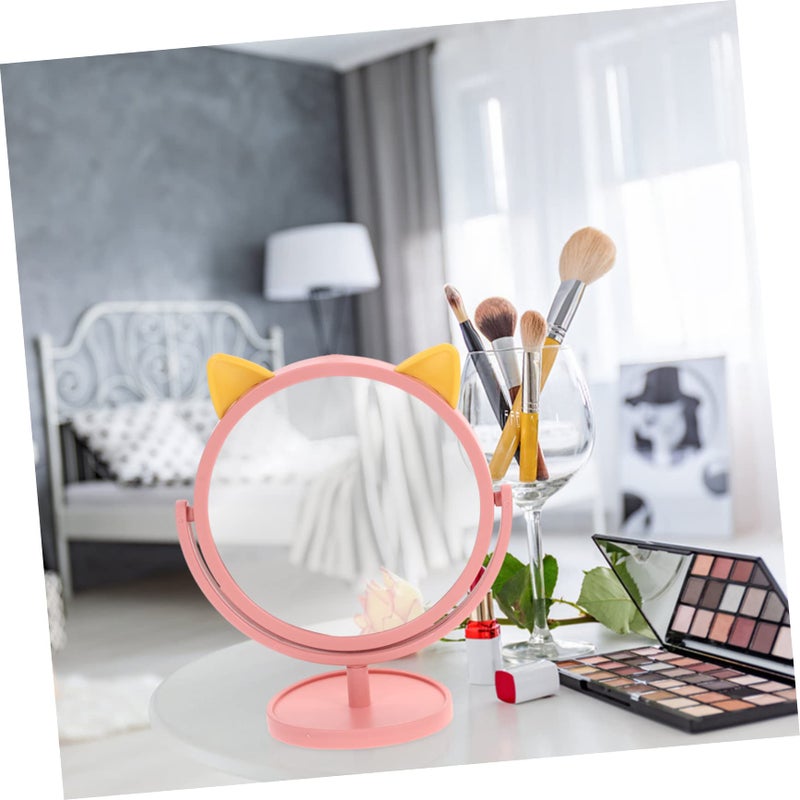 2pcs Desktop Makeup Vanity Mirror Portable Standing Adjustable for Bathroom Bedroom - Image 5