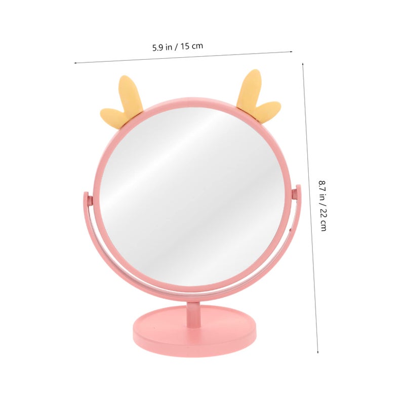 2pcs Desktop Makeup Vanity Mirror Portable Standing Adjustable for Bathroom Bedroom - Image 3