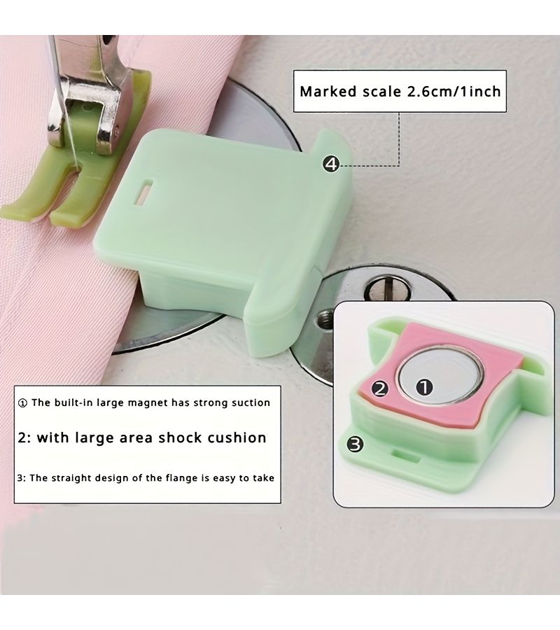 Green Magnetic Sewing Guide Non Slip Fabric Protection Frame With Strong Magnetic Attraction And Durable Plastic For Precision Stitching - Image 3