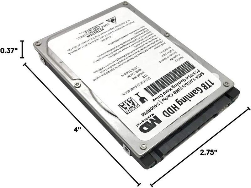 MDD MAXDIGITALDATA MaxDigitalData (MD1000GLSA854-PS) 1TB 5400RPM 8MB Cache (9.5mm) SATA 3.0Gb/s 2.5" Gaming Hard Drive (for PS3/PS4) - 2 Year Warranty - Image 5