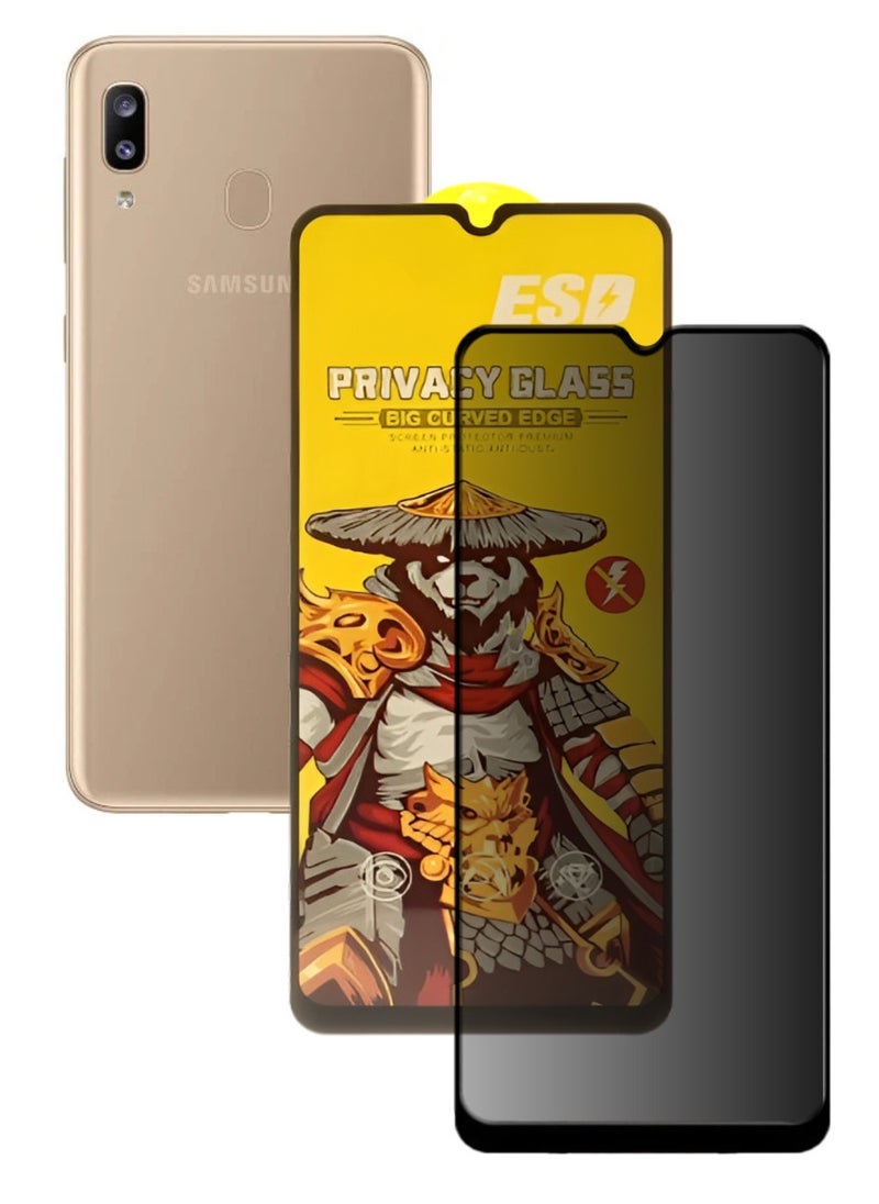 ESD Tempered Dustproof Privacy Glass Screen Protector Compatible For Samsung Galaxy A20 - Image 1