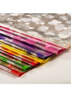 ZCM-HAPPY 50 Sheets Heart Print Gift and Bouquet Wrapping Paper 54x54cm  - Image 4
