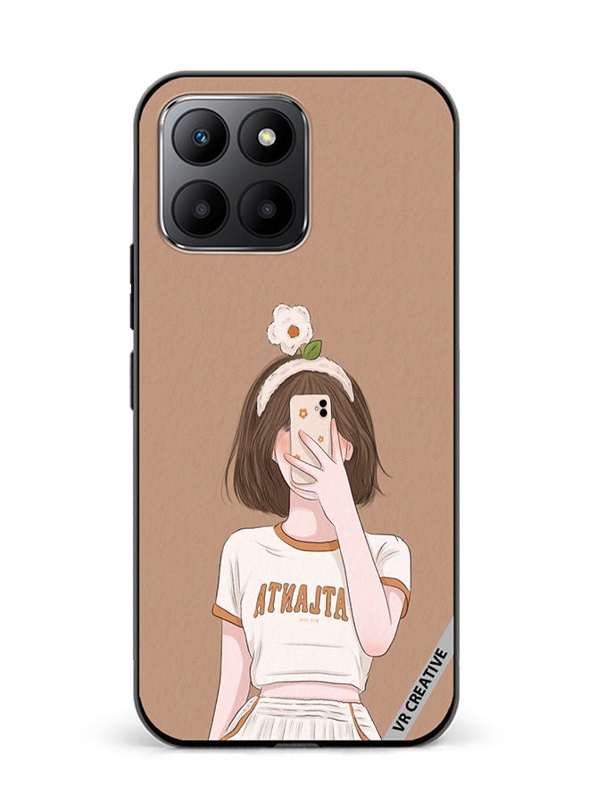 VR CREATIVE Protective Case Cover For Honor 70 Lite Flower On Head Design Multicolour - Image 1