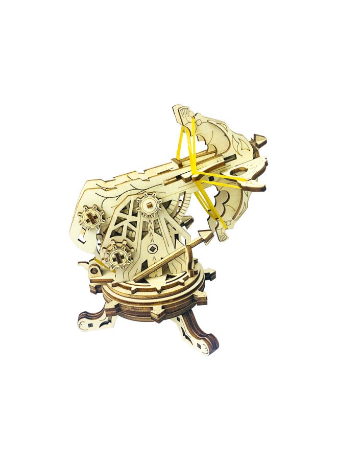 حلي خشبية مبتكرة ثلاثية الأبعاد مجمعة يدويًا، ألعاب تفاعلية بين الوالدين والطفل للأطفال ثلاثية الأبعاد لغز الحصار والنشاب - اللون: دعم القوس والنشاب الحصار المخصص - Image 4