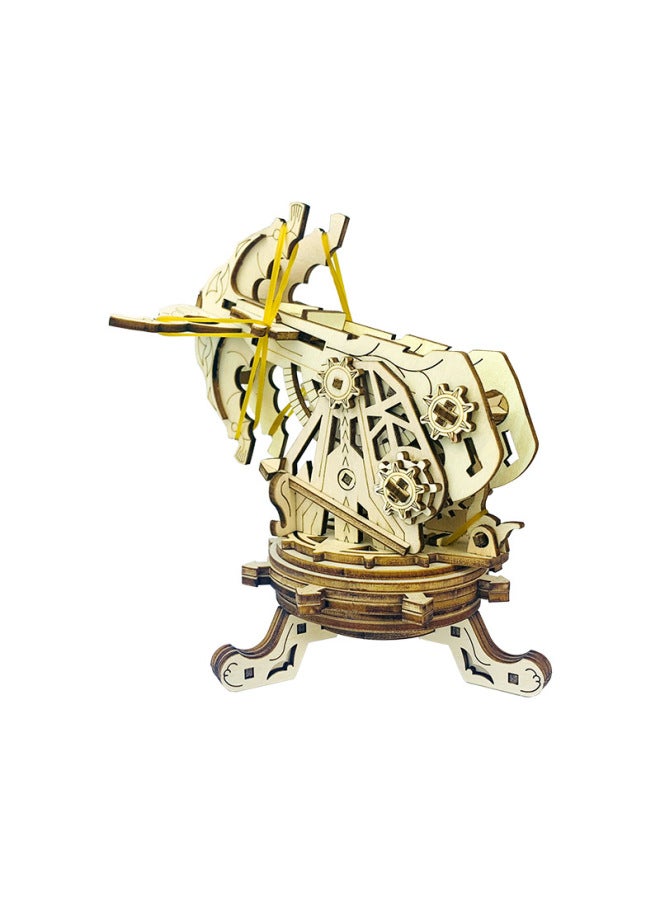 حلي خشبية مبتكرة ثلاثية الأبعاد مجمعة يدويًا، ألعاب تفاعلية بين الوالدين والطفل للأطفال ثلاثية الأبعاد لغز الحصار والنشاب - اللون: دعم القوس والنشاب الحصار المخصص - Image 5