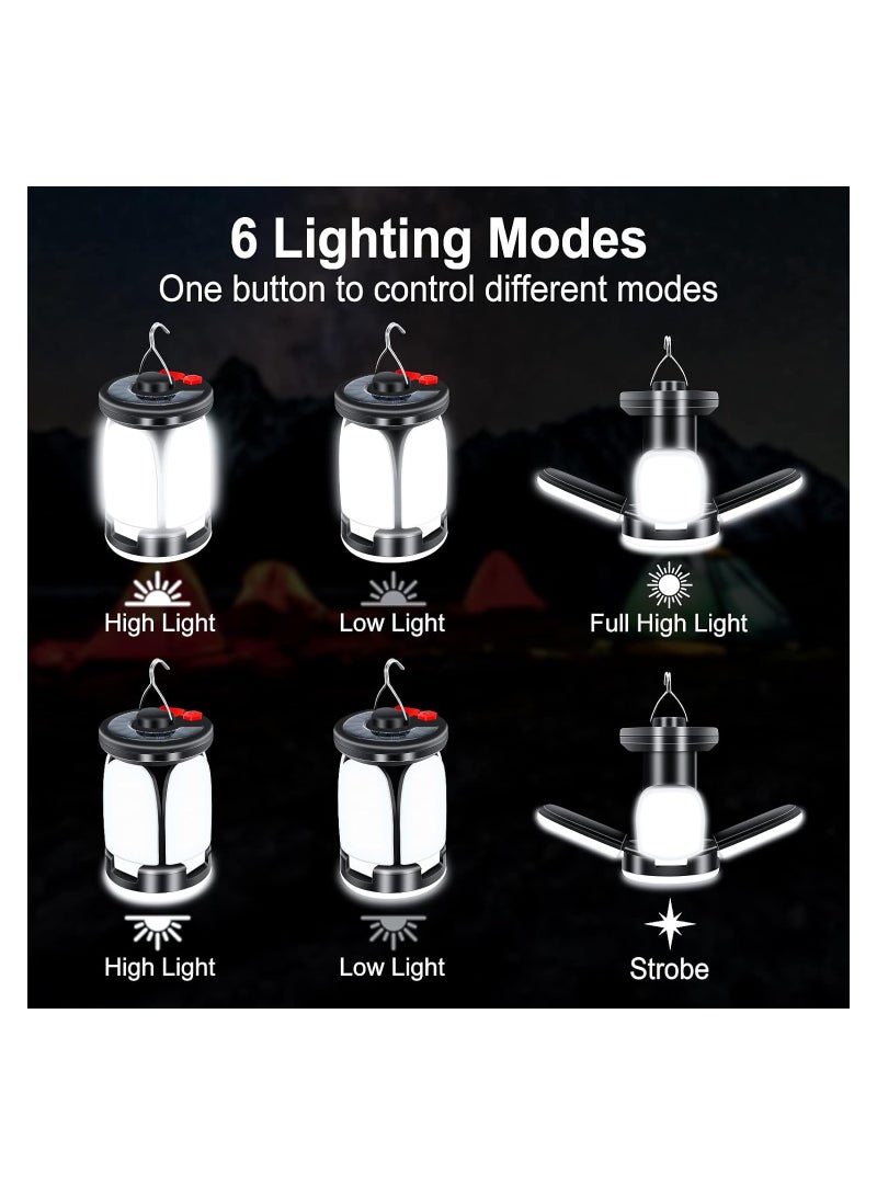 Ultra Bright LED Camping Lantern with 60 LEDs, USB & Solar Rechargeable, 6 Light Modes for Camping, Fishing, Hiking, Outdoor Parties - Includes USB Cable.  - Image 4