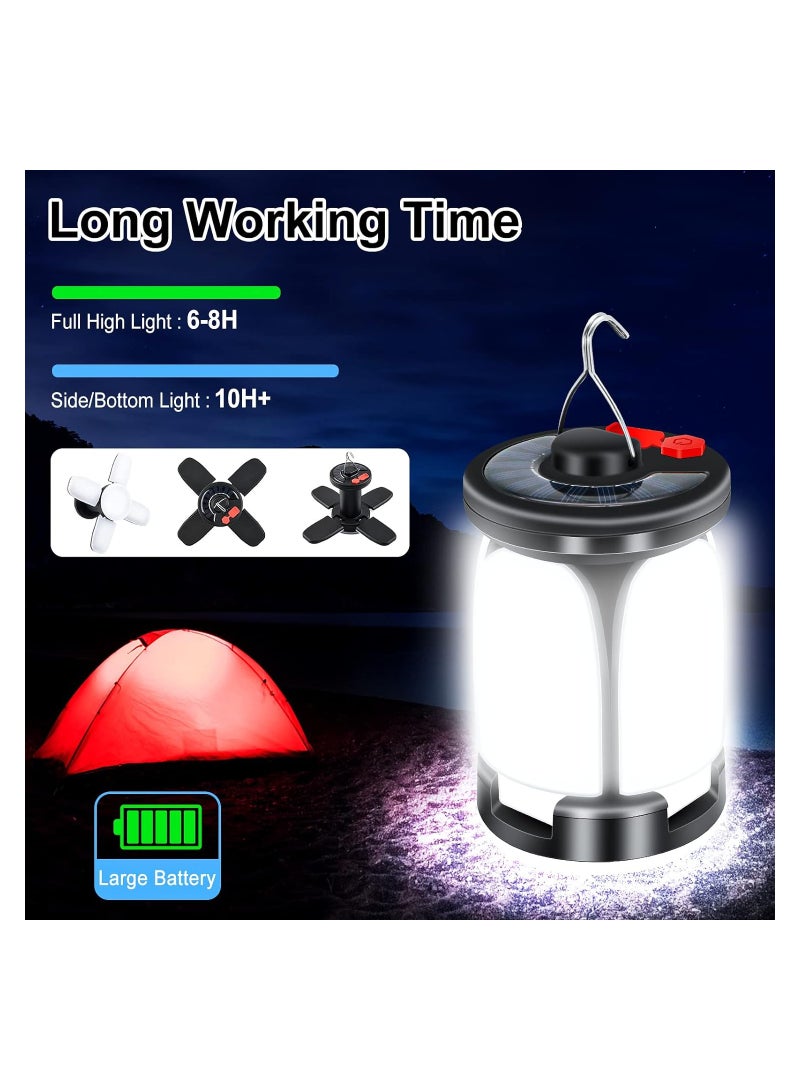 Ultra Bright LED Camping Lantern with 60 LEDs, USB & Solar Rechargeable, 6 Light Modes for Camping, Fishing, Hiking, Outdoor Parties - Includes USB Cable.  - Image 3