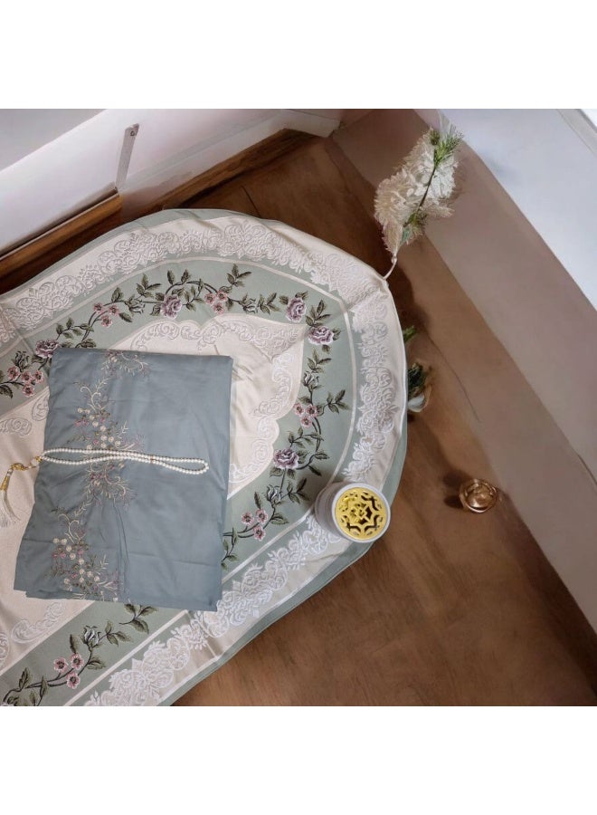 طقم سجادة مع شرشف صلاة نسائي