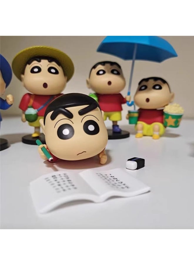 null - Crayon Small Blind Box Hand-made Daily 3 Generation Dynamic Life Series Children's Small Toys Stall Toys-Colour:Heart Time Xiaoxin Complete Set Of 6 Pieces - Image 1