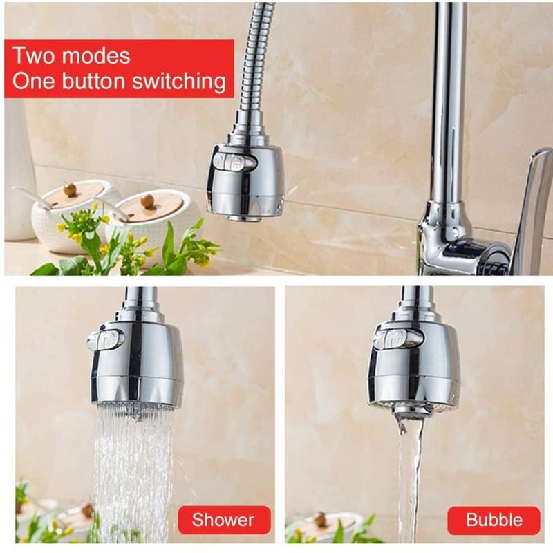 CLINTON ملحق رش صنبور الحوض بزاوية 360 درجة مع 2 وضعيات موسع مرن لصنبور المطبخ - Image 5