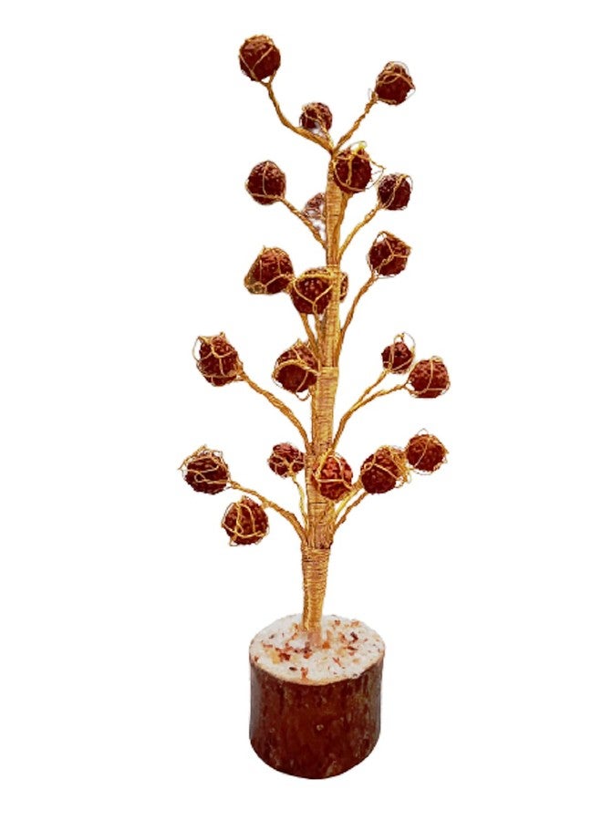 numeroastro Beautifully Handcrafted Rudraksha Beads Tree Showpiece (25 Cms (1 Pc) - Image 1
