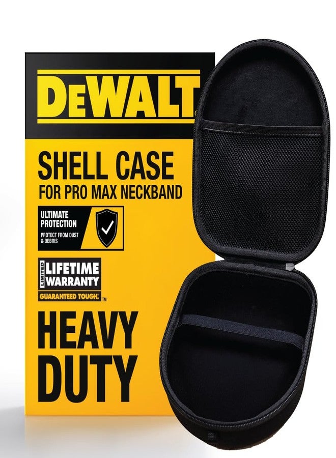 DEWALT Heavy Duty Protective Headphone Case for Pro Max Neckband, Compact Lightweight w/EVA Earphone Hard Shell Case, Headset Travel Carry Shockproof, Water-Resistant, Soft Interior & Accessory Pocket - Image 1