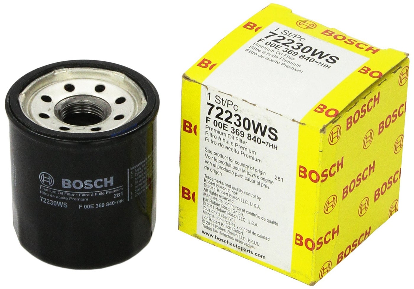 BOSCH 72230WS Workshop Engine Oil Filter - Compatible with Select Chevrolet, Ford, Honda, Infiniti, Kia, Mazda, Mercury, MG, Nissan, Opel, Saab, Scion, Subaru, Toyota
