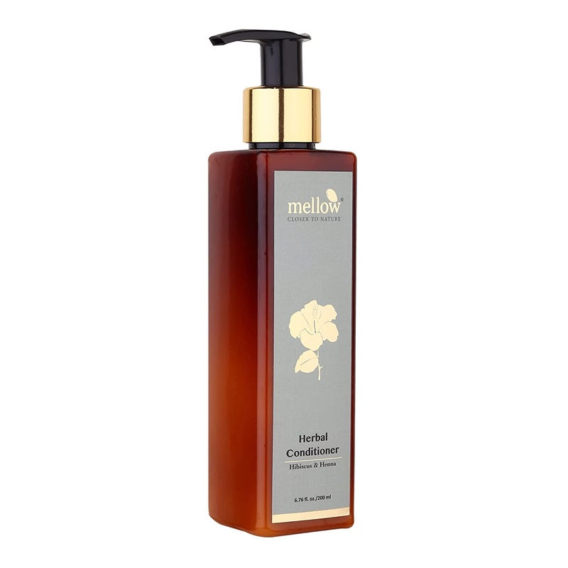 Mellow Dry Shampoo and Hibiscus Conditioner 200ml each for strong smooth shiny hair helps in reducing hair fall For all hair types No Toxic Chemicals - Image 3