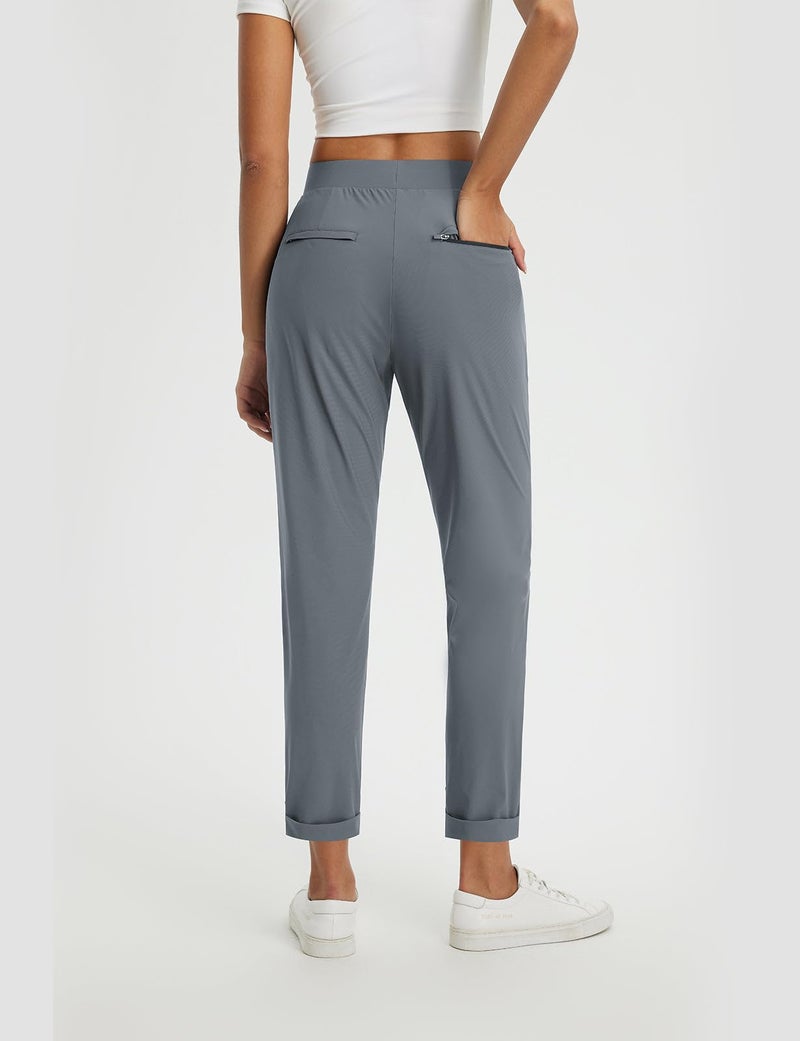 baleaf Womens Work Pants Stretch Business Casual Slacks Dressy Trousers Dress Pants Golf Travel Ankle Grey S - Image 2