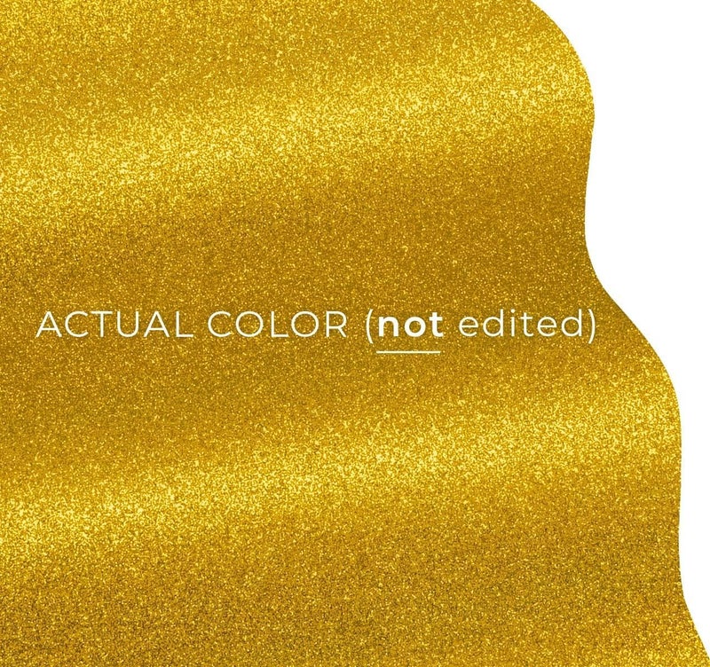 VViViD Glitter Gold DECO65 Permanent Adhesive Craft Vinyl Roll (50ft x 1ft) - Image 2