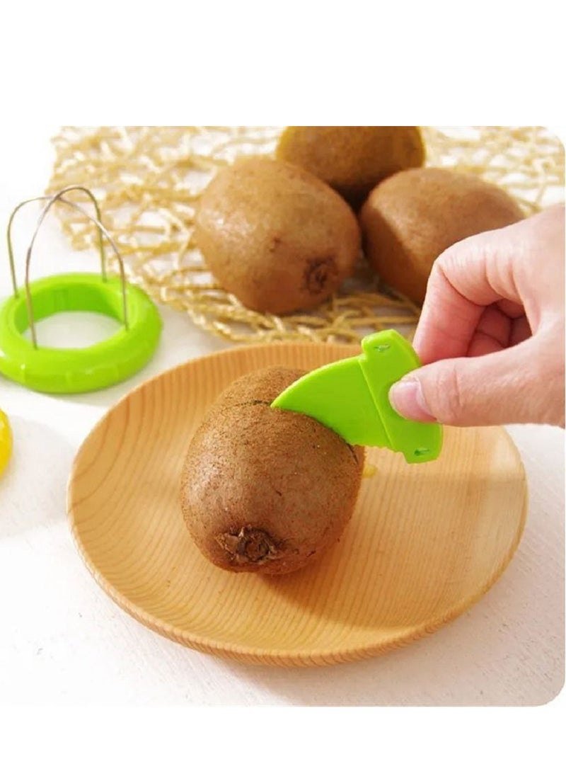 MQ - Kiwi Cutter Stainless Steel Kiwi Slicer Portable and Useful Kiwi Divider for Kiwifruit Cutting and Peeling - Image 1