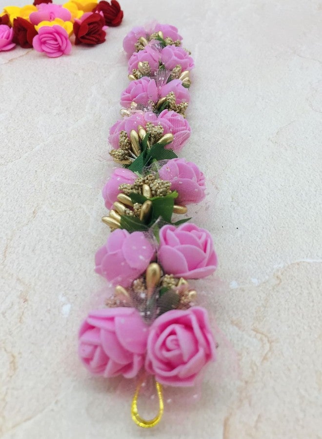 StayBuy™ Artifical Flower Hair Gajra,Juda For Women/Girls,Wedding,Party,Pink - Image 2