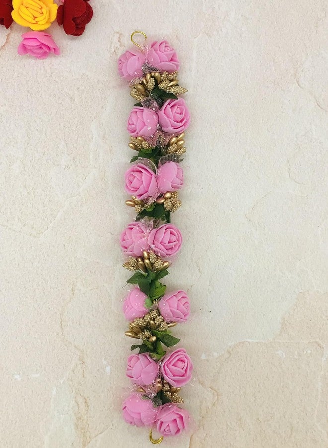 StayBuy™ Artifical Flower Hair Gajra,Juda For Women/Girls,Wedding,Party,Pink - Image 1