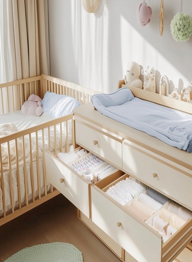 Criusia Drawer Organizer Clothes, 14 Pack Dresser Organizer for Baby Clothes, Underwear, Sock- Foldable Closet Organization and Storage Dividers Bins for Nursery, Bedroom and Dorm (White) - Image 2