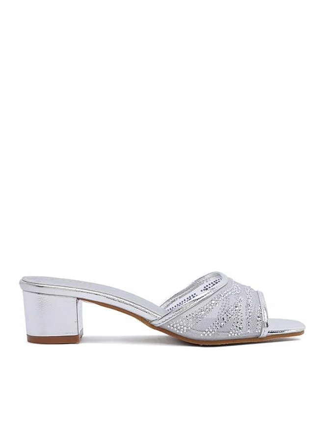 فايور Sparkle Mesh Block Heel MY 411