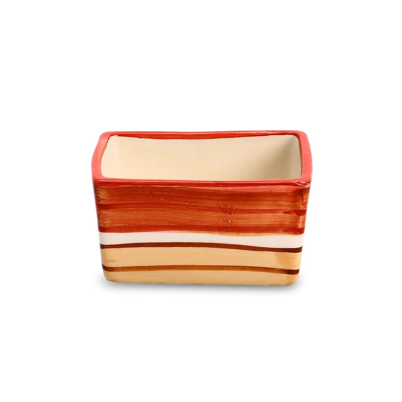Caffeine Ceramic Handmade Orange Beige Dip and Sauce Set of 6 40 ml - Image 3