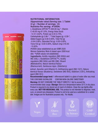 japan glutathione products CHICNUTRIX Glow - Japanese & Vit. C for skin radiance & even tone - 10 Effervescent Tablets, Blackcurrant & Lemon Flavour | Best Price KSA Weight:2mg pre workout sold on b_att_skc_Fine Lines and Wrinkles