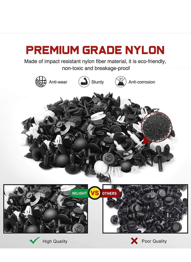 erorex - Automotive Clips Plastic Clip Removal Tool 415Pcs Car Retainer Clips & Fastener Remover 18 Most Popular Sizes Auto Push Pin Rivets Set Door Trim Panel Clips for GM Ford Toyota Honda Chrysler - Image 1