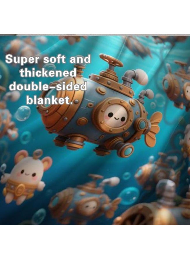 عام بطانية رقيقة من الفانيلا الكرتونية للأطفال والرضع (دافئة ومريحة، ومناسبة للنوم والألعاب) 70 سم * 100 سم - Image 3