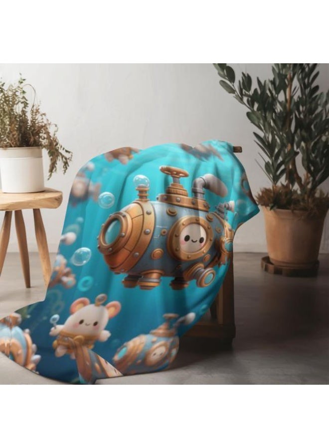 عام بطانية رقيقة من الفانيلا الكرتونية للأطفال والرضع (دافئة ومريحة، ومناسبة للنوم والألعاب) 70 سم * 100 سم - Image 4