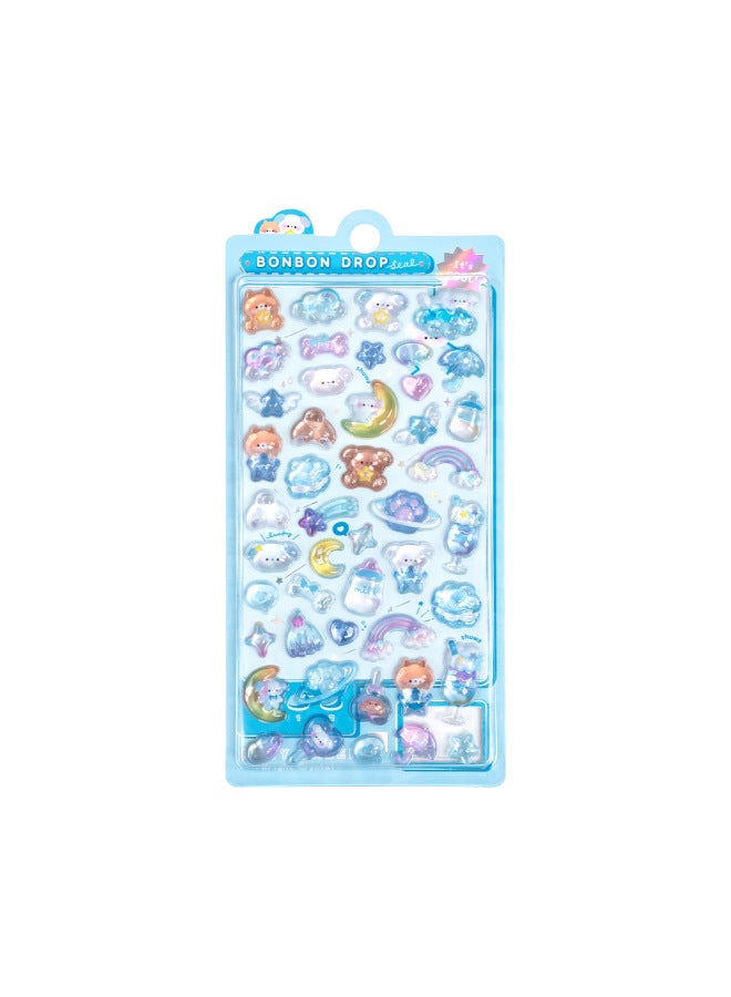 Flash Hot Shimmer Stickers 3d Relief Stickers Solid Children's Cartoon Animal Crystal Phone Case Decorations - Image 1
