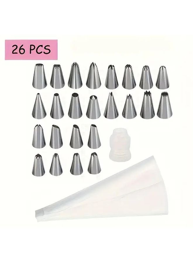 26 قطعة من مجموعة أدوات تزيين الكعك DIY، أدوات خبز الحلوى وتزيين الكعك - Image 4