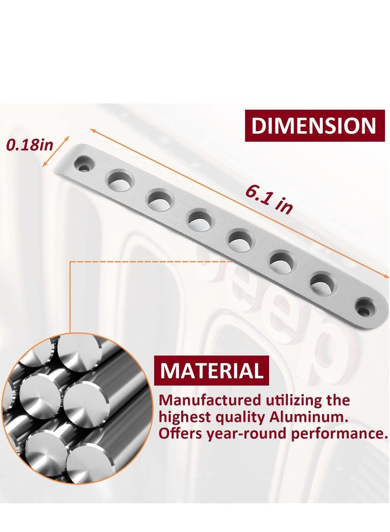 SYOSI 5Pcs Side Door Grab Handle Cover+ 5Pcs Push Button Knobs Covers Trim Compatible with Jeep Wrangler Accessories JK JKU Sahara Unlimited 4 Doors 2007-2018 Exterior Handles Pull Decor (Aluminum Silver) - Image 5
