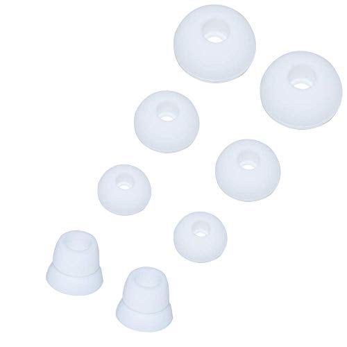 Sqrmekoko Replacement Silicone Eartips Earbuds Eargels for Beats by dr dre Powerbeats 3 Wireless Stereo Earphones (White) - Image 1