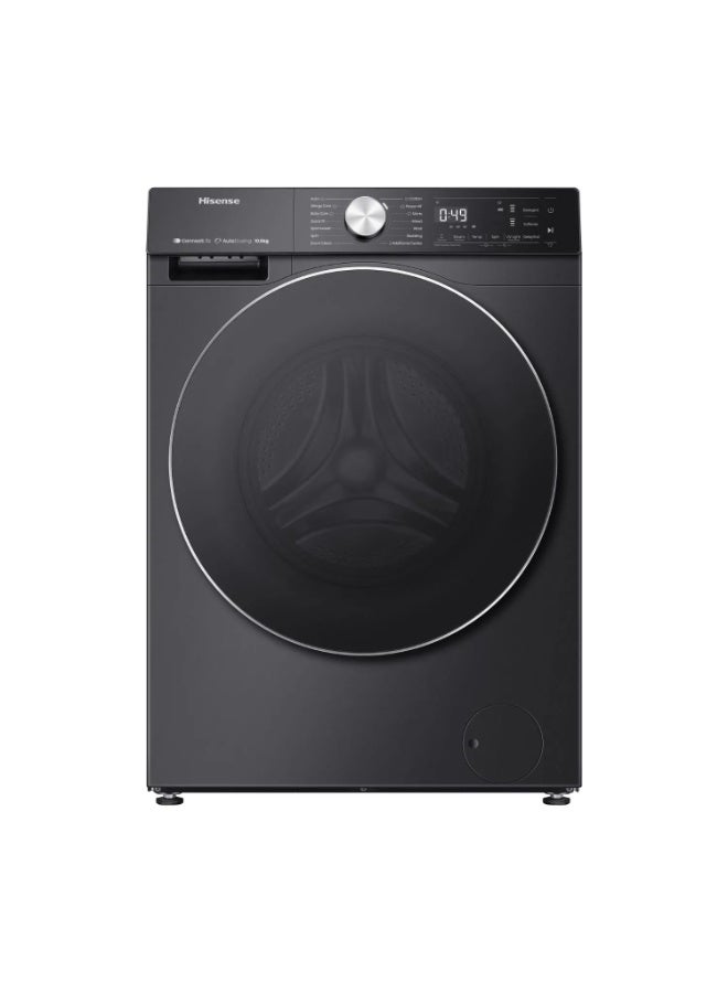 هايسنس Hisense 10.5 Kg Front Load Washing Machine, Smart Wizard, 1400 RPM, Color Premium Black Model – WF5S1045BB – 1 Year Warranty. 10.5 kg 1.75 kW WF5S1045BB GREY - Image 1