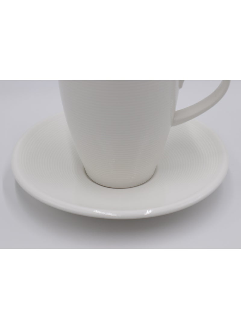 AJ صحن سيراميك أبيض - 250/280 مل - Image 1