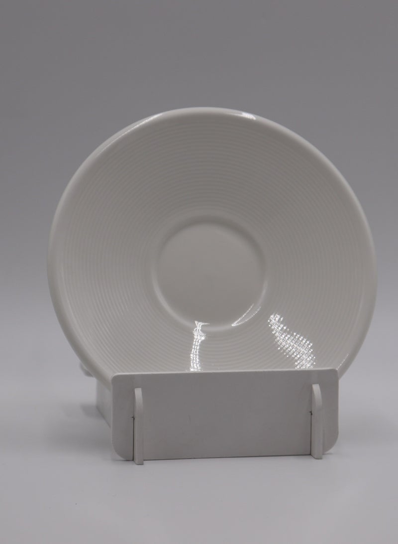 AJ صحن سيراميك أبيض - 250/280 مل - Image 3