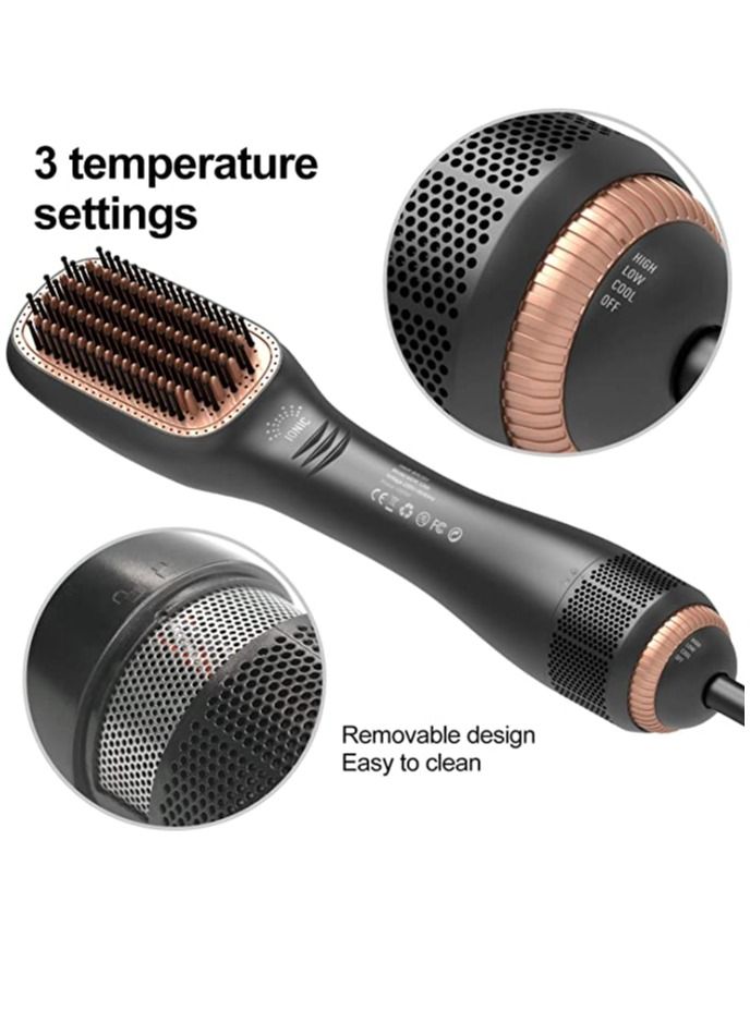Hair Dryer Styler Volumizer Brush Salon Styler for Straightening Negative Ion Ceramic Blow Dryer Brush - Image 3