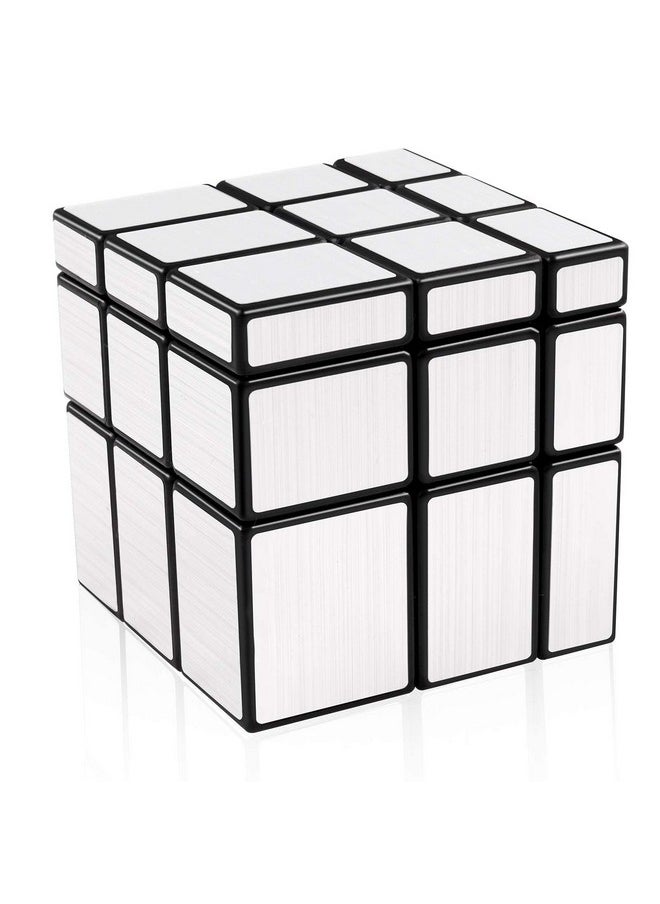 D-FantiX - Shengshou Mirror Cube 3X3X3 Speed Cube 3X3 Mirror Blocks Cube Different Shapes Silver Cube 57Mm - Image 1