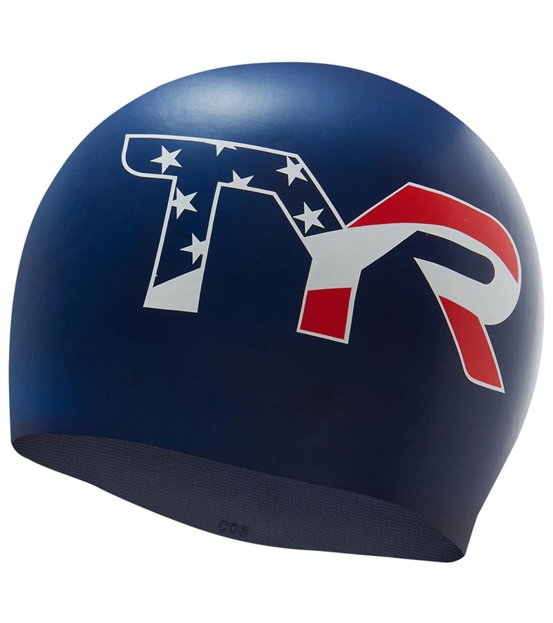TYR Swim Cap, NAVY - Image 1