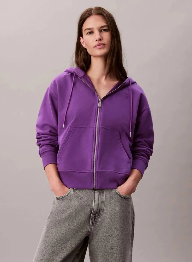 Cotton Terry Zip Up Hoodie