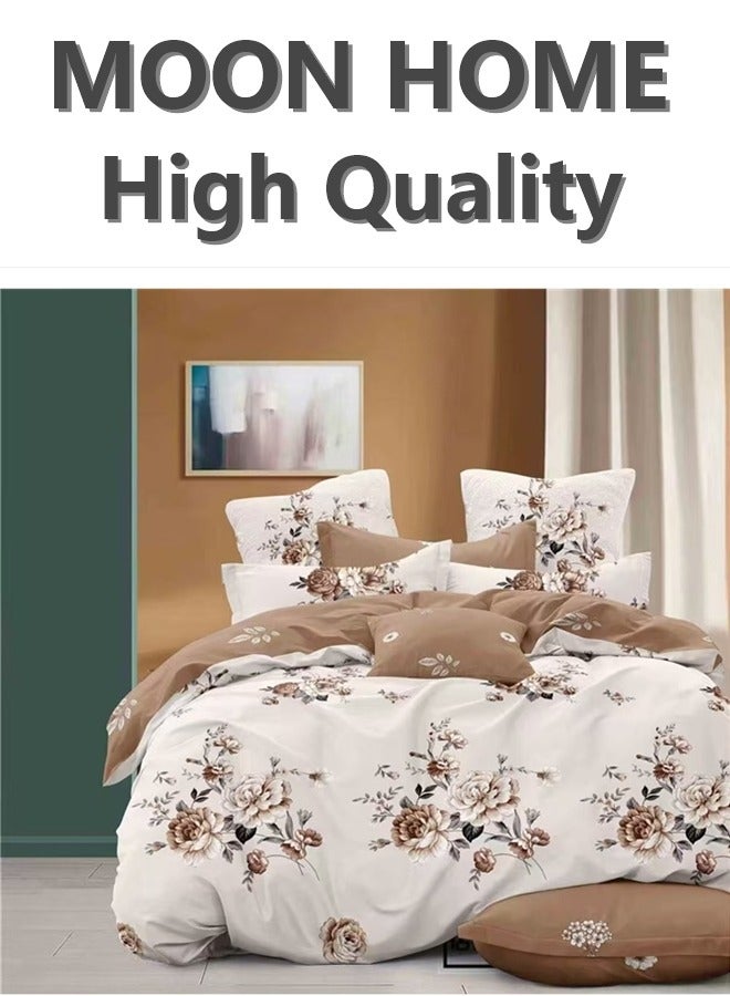 Luxury 6-Piece Duvet Cover Set – King/Queen/Single Sizes – Includes Comforter Cover, Fitted Sheet & 4 Pillowcases – Elegant & Comfortable Bedding
