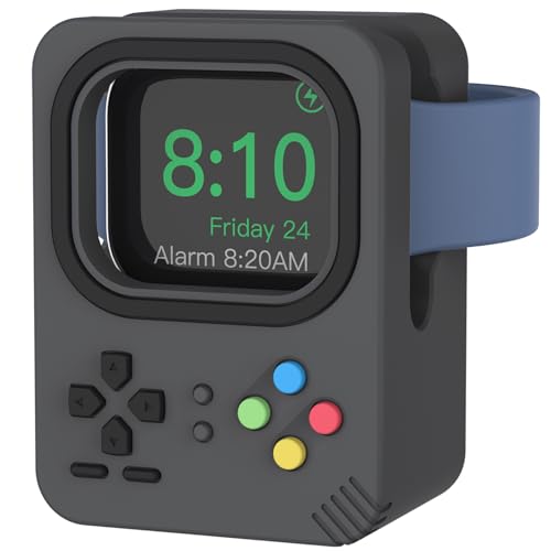 Delidigi iWatch Charger Holder Stand for Apple Watch Ultra 3 2 1, SE 3 2 1, Series 11 10 9 8 7 6 5 4 (49mm, 46mm, 45mm, 44mm, 42mm, 41mm, 40mm, 38mm), Stable Silicone Charging Dock - Image 1