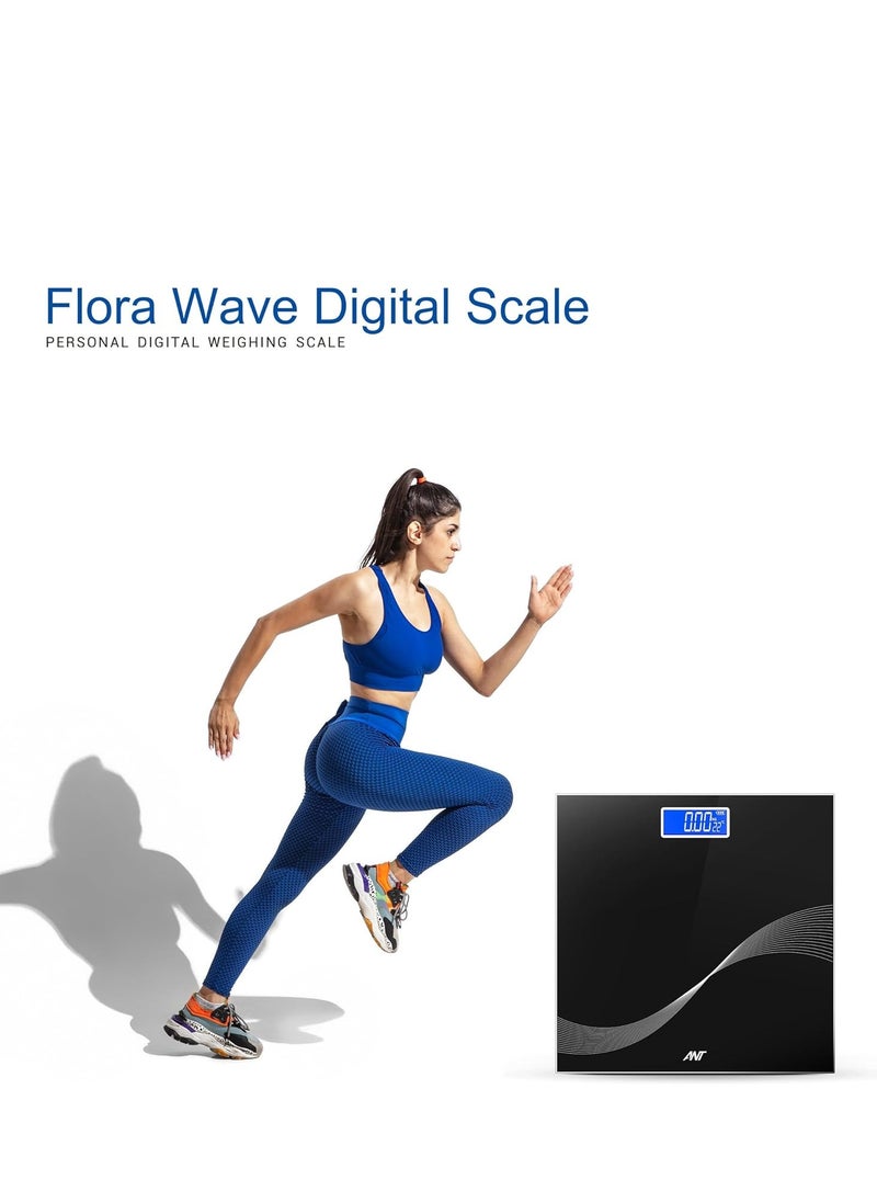 ANT Esports Flora Wave Digital Body Weighing Scale | Portable Lightweight Design | 180 kg Weight Capacity | High-Precision Sensor | Automatic Power Off  - Image 3