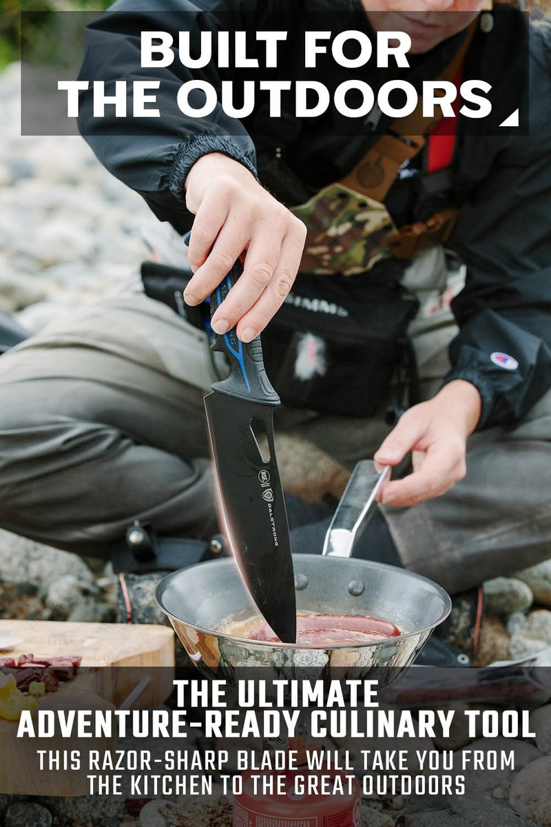 Dalstrong Chef Knife Professional - 8” - Night Shark Series - 7CR17MOV High Carbon Steel - Titanium Coated Blade - Water Outdoor & Fishing- Polypropylene Handle -w/Chef Knife Cover - NSF Certified - Image 3